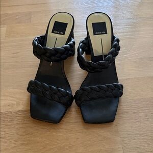 Dolce Vita Black Braided Heels